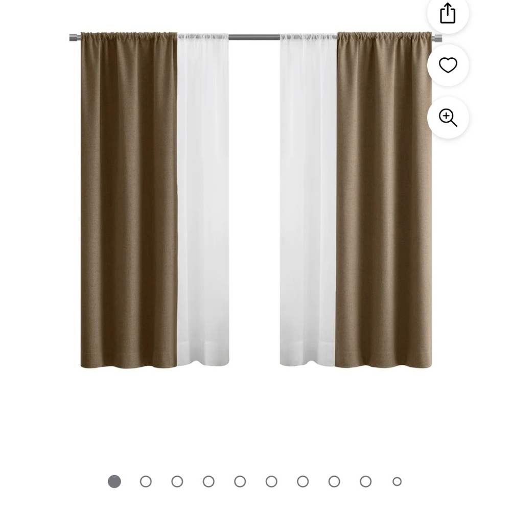 2 sets of 63” inch blackout 4 piece curtains. Brand new.